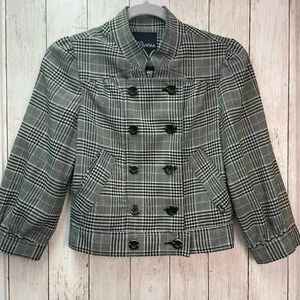 Guess 3/4 Sleeve Jacket size Small Black/White Fall/Winter